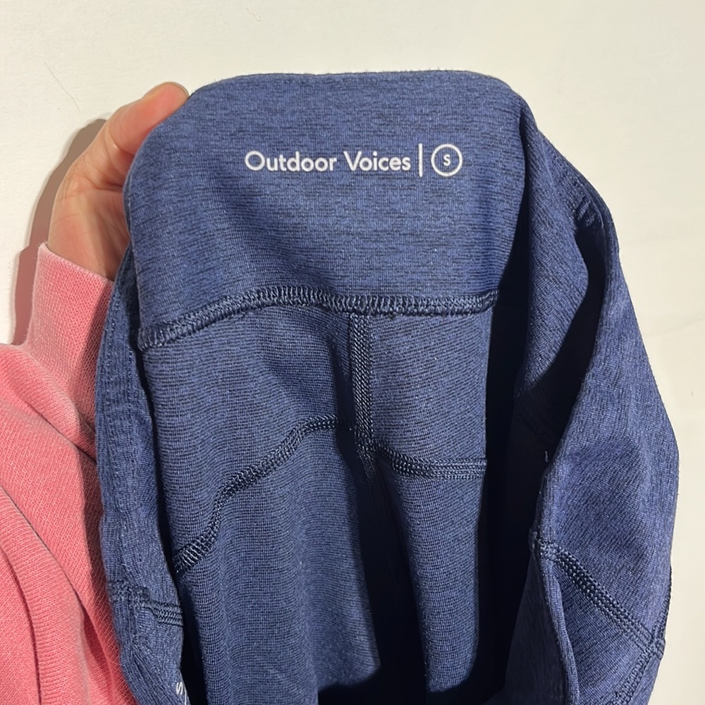 Outdoor Voices Navy 7/8 Warm Up Leggings Size Small - Picture 9 of 9
